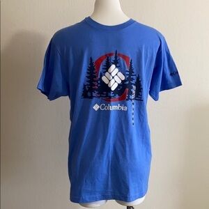 COLUMBIA blue short sleeves shirt size medium